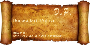 Derecskei Petra névjegykártya
