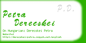 petra derecskei business card